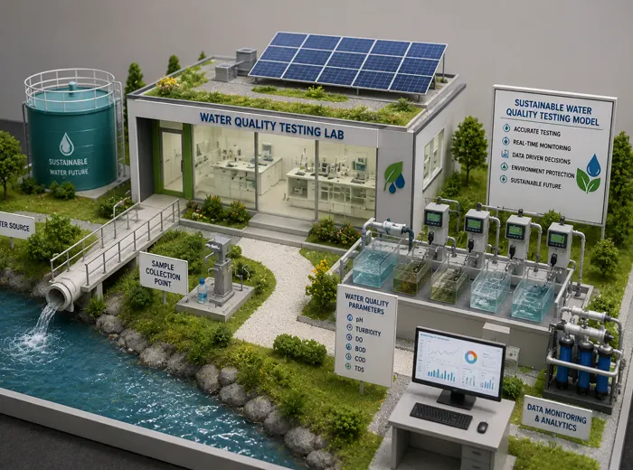 Sustainable water quality testing model